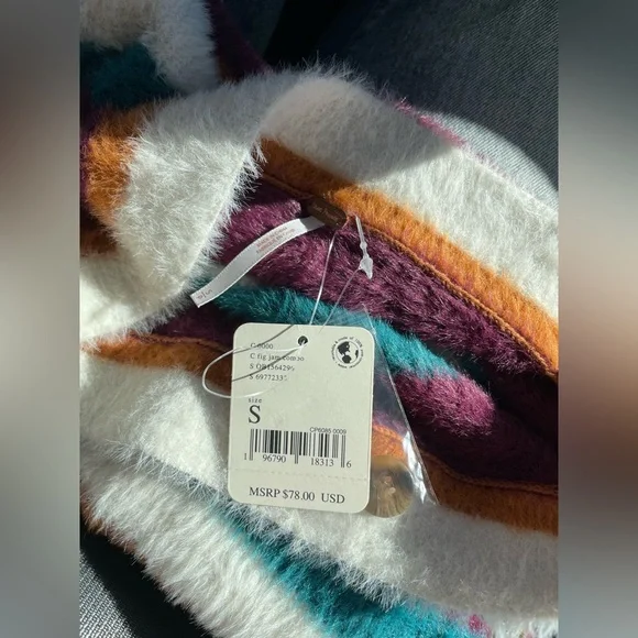 NWT Free People Ciara Sweater Miniskirt in Color: Fig Jam Combo - Picture 4 of 4